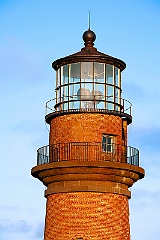 Unique Brick Tower of Gay Head Light on Martha's Vineyard Island